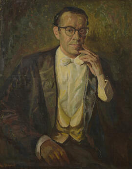 Retrato de Sergio Magnani.  Óleo sobre tela. Irena Melanova.