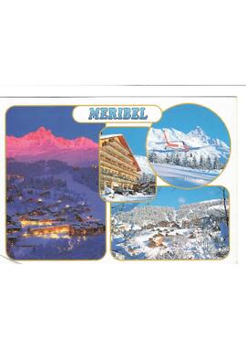 Cartão postal de Meribel, Lac d'Annecy, enviado por Anna Maria e Patrizia, primas de Sergio Magnani.