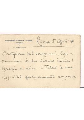 Cartão de Roma - 05/08/1948.