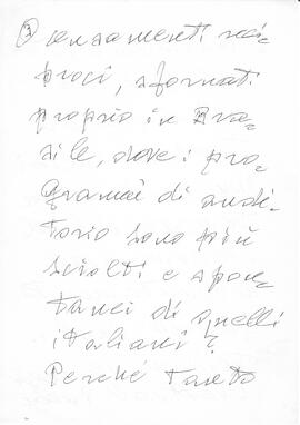 Rascunho de correspondência que está numerado de 3 a 8 e no qual faltam páginas no princípio e no...