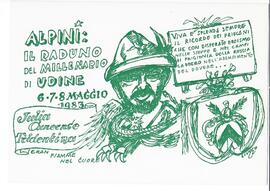 Cartões Alpini Il Raduno dal Millenario di Udine. 1983