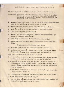 Plano de organização das atividades de produção musical dos Seminários Livres de Música da Universidade da Bahia.