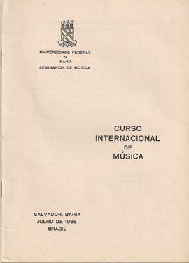 Curso Internacional de Música da Universidade Federal da Bahia.