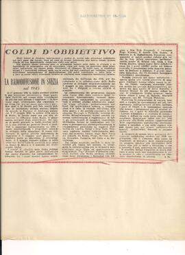 Colpi d'objetivo: La radiodiffusione in Svezia nel 1945.