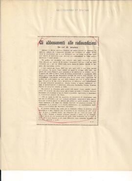 Gli abbonamenti alle radioaudizioni.