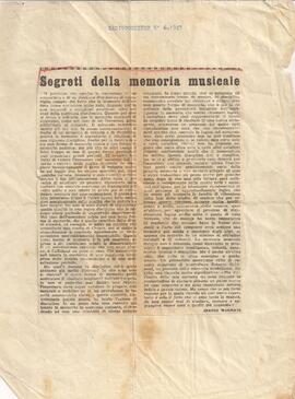 Segreti della memoria musicale