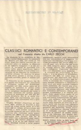 Classici romantici e contemporanei nel concerto diretto da Carlo Zecchi.