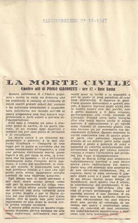 La Morte Civile, Paolo Giacometti.