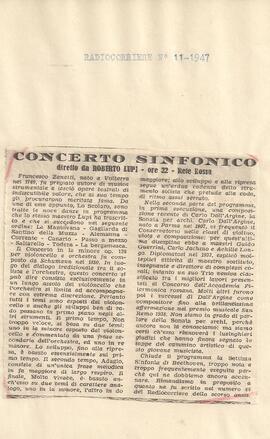 Concerto sinfonico diretto da Roberto Lupi.