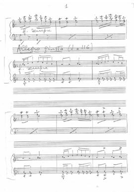 Transcrição para dois pianos da Dança Russa do Ballet Petrushka, feita por Sergio Magnani.