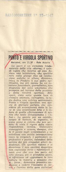 Punto e virgola sportivo.