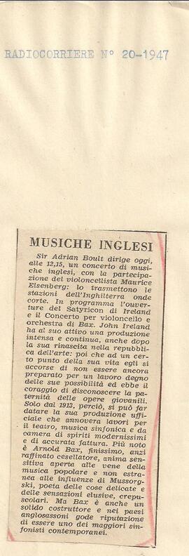 Musiche inglesi.