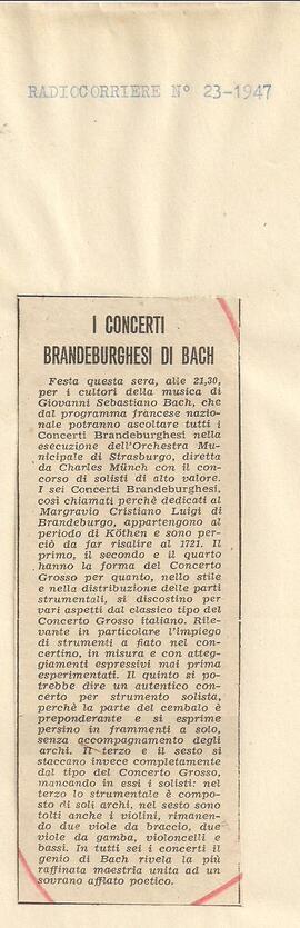 I Concerti Brandemburghese di Bach.