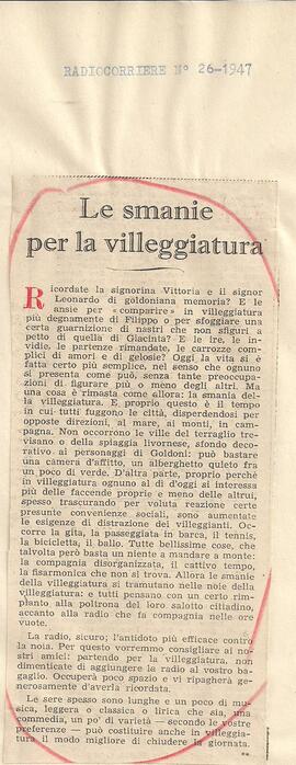 Le smanie per la villeggiatura.