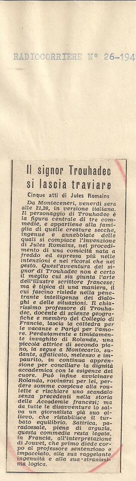 Il signor Trouhadec si lascia traviare, di Jules Romains.