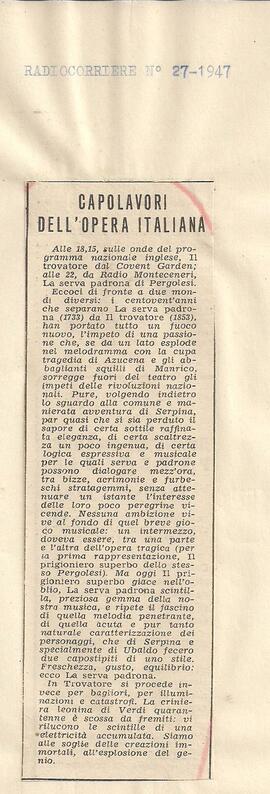 Capolavori dell'Opera Italiana.