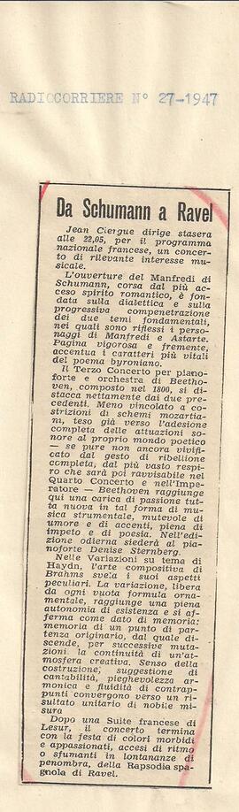 Da Schumann a Ravel.