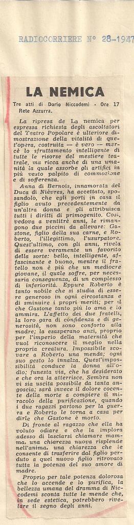 La Nemica, di Dario Nicodemi.