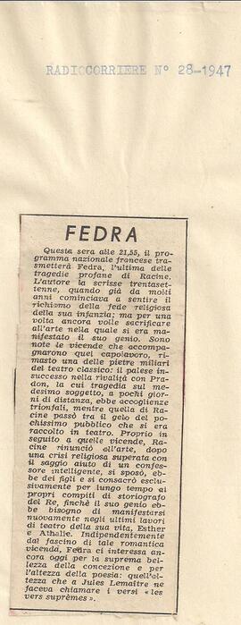 Fedra, di Racine.
