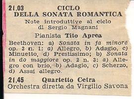 Ciclo della Sonata Romantica.