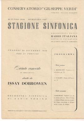 Orchestra Sinfonica di Radio Torino diretta da Issay Dobrowen.