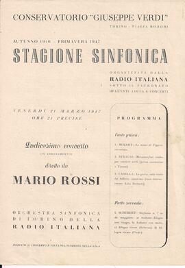 Orchestra Sinfonica di Torino della Radio Italiana diretta da Mario Rossi.