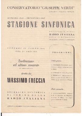 Orchestra Sinfonica di Torino della Radio Italiana diretta da Massimo Freccia.