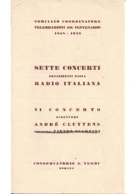 Orchestra Sinfonica di Torino della Radio Italiana diretta di André Cluytens.