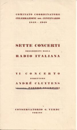 Orchestra Sinfonica di Torino della Radio Italiana diretta di André Cluytens.