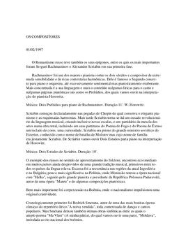 Romantismo russo. Complemento: Poulenc, Le Bestiaire.