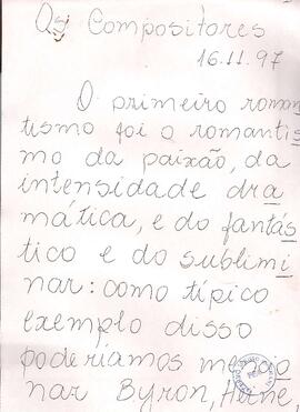 O Segundo Romantismo- Brahms. Música em Minas Gerais: Flausino Vale.