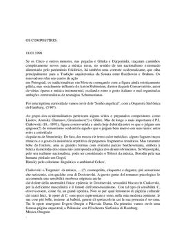 Corrente ocidentalizante na música russa: Rubinstein e outros seguidores desta corrente.