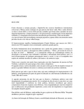 Impressionismo e Expressionismo como decadentismo romântico.