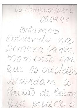 Semana Santa: músicas de vários compositores.