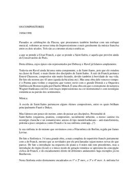 Impressionismo e música francesa entre os dois séculos.