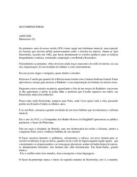 Stravinsky: A sagração da primavera.