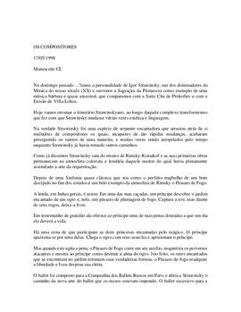 Stravinsky: O Pássaro de Fogo e Prokofieff: Petrushka.