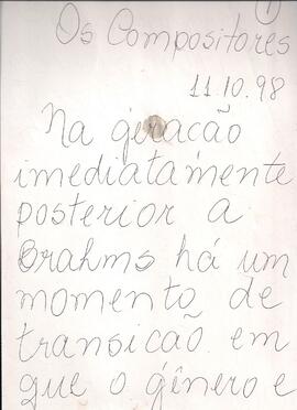 Desenvolvimento da forma Sonata por César Franck [título atribuído].