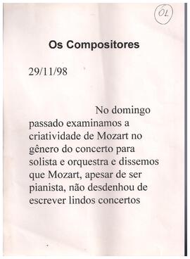 Concertos (continuação): Beethoven. Complemento: Concerto triplo para violino, violoncelo, piano e orquestra.