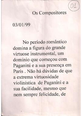 Virtuosismo instrumental do período Romântico.