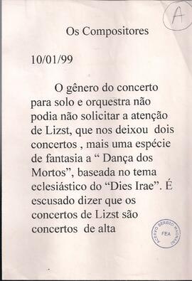 Concertos (continuação): Liszt e Tchaikovsky.