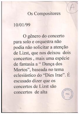 Concertos (continuação): Liszt e Tchaikovsky.