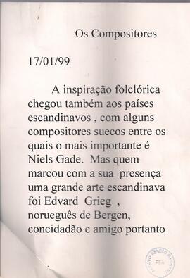 Concertos (continuação): Grieg.