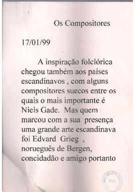 Concertos (continuação): Grieg.