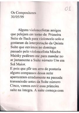Bach: Suítes para violoncelo. Retratos musicais de diferentes nações: Espanha por Debussy e Rodrigo Concerto de Aranjuez.