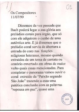 Bach. Brahms: Danças nº 1 e 4.