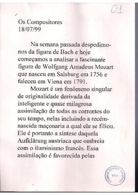 Mozart: Sonata para violino e piano e Divertimento K 205. Paisagens Musicais: Bartok- Danças Búlgaras.