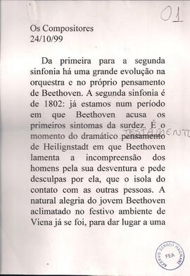 Beethoven: Sinfonia nº 2. Retratos Musicais: Rússia – Stravisnky Sagração da Primavera, 2ª parte.