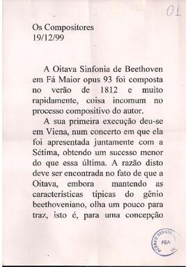 Beethoven: 8ª Sinfonia. Rossini: Abertura Guilherme Tell.