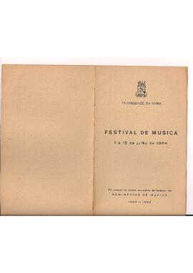 Universidade da Bahia. Festival de Música por ocasião do 10º aniversário da fundação dos Seminários de Música.